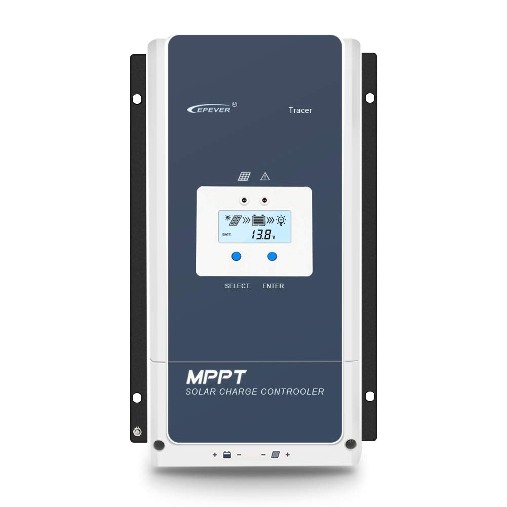 EPEVER 100A MPPT Solar Charge Controller 12V/24V/36V/48V DC Automatically Identifying System Voltage Max.PV 150V Solar Panel Regulator (Tracer 10415 an)