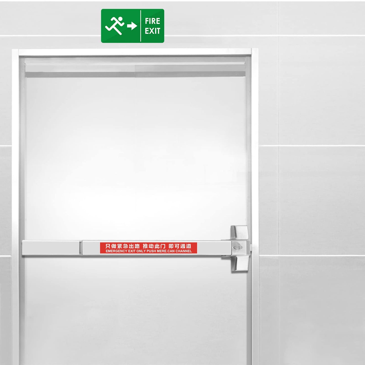 DUIBAII Door Push Bar Panic Exit Device, Stainless Steel Commercial Emergency Exit Door Push Bar, Emergency Hardware Door Bar Lock for Exit Door