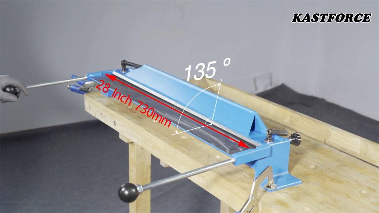 KASTFORCE KF5002 Steel Bending Brake Sheet Metal Bender Metal Folder 28 Inch (730mm) 18 Ga (1.2mm) Capacity