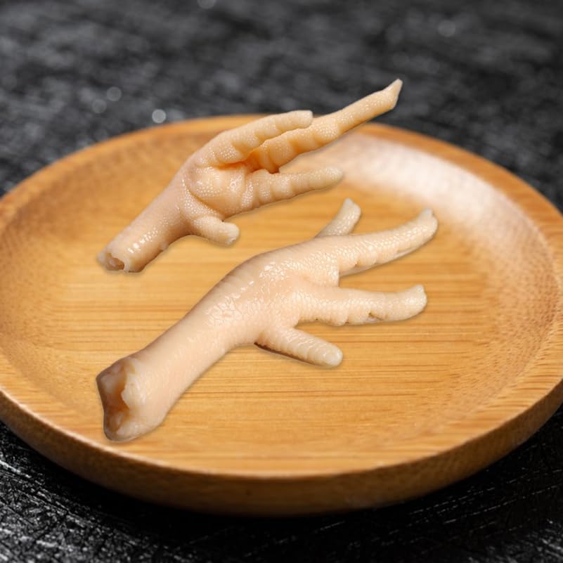 2 5.82X1.88X1.18 Inch Kisangel Realistic Chicken Feet Model Pcs Faux Food Display Props for Photography Kitchen Decor