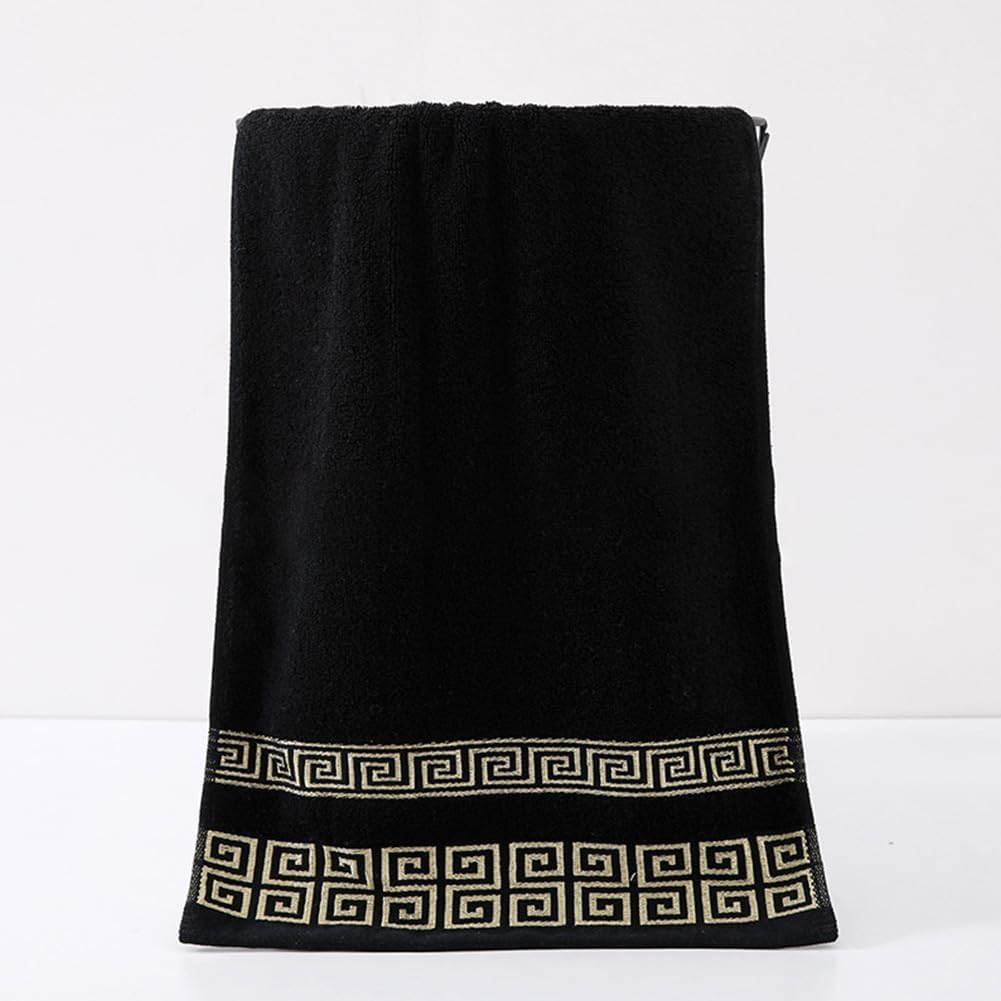 Regine Switzerland Bath Towel Set - Highly Absorbent 100% Cotton | 3-Piece Black Towel Set