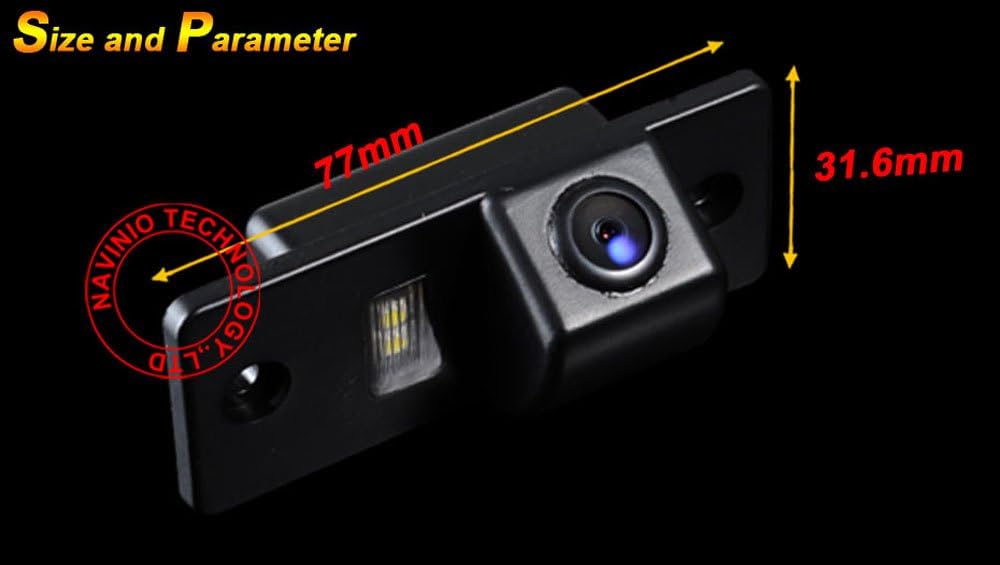 kalakus 0418=77mmx32mm) HD CCD Car License Light Plate Reverse Camera Waterproof Night Vision Rear View Parking Camera