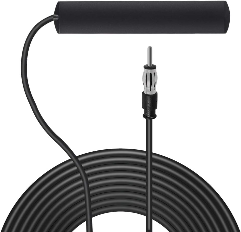 DORHEA Universal Radio Antenna Car Stereo AM FM Hidden Windshield Adhesive Mount Patch Antenna for Vehicle Truck SUV