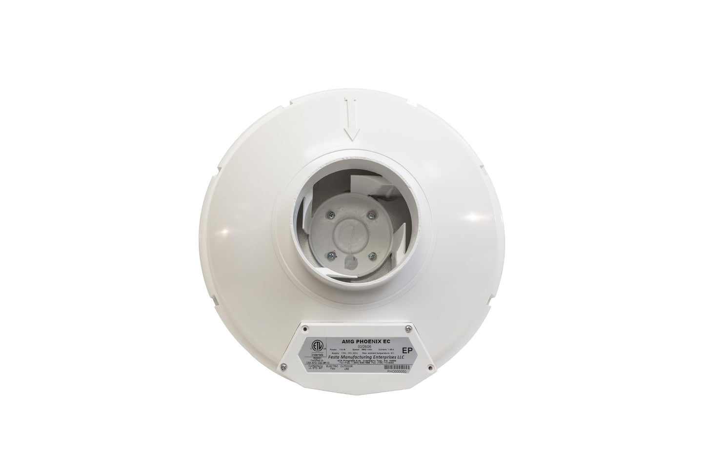 Festa AMG Phoenix EC Radon Fan - Quiet and Energy Efficient Radon Mitigation Inline Fans - Electronically Commutated Motor- High Performance Inline 4" Duct Fan