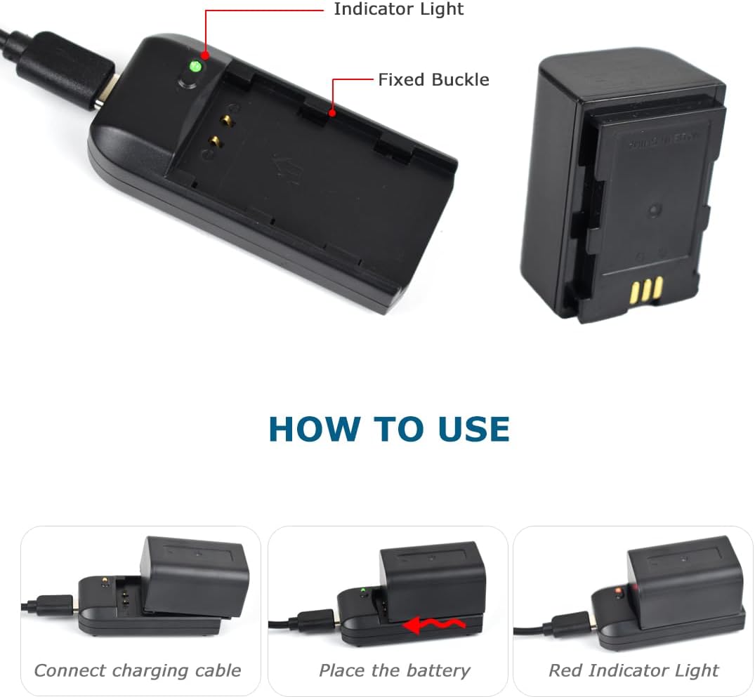 KOQINVIZ NP-FV5 NP-FV5 3.7V 2000mAh Plus Battery Charger + Rechargeable Lithium Battery - Video Camera Camcorder