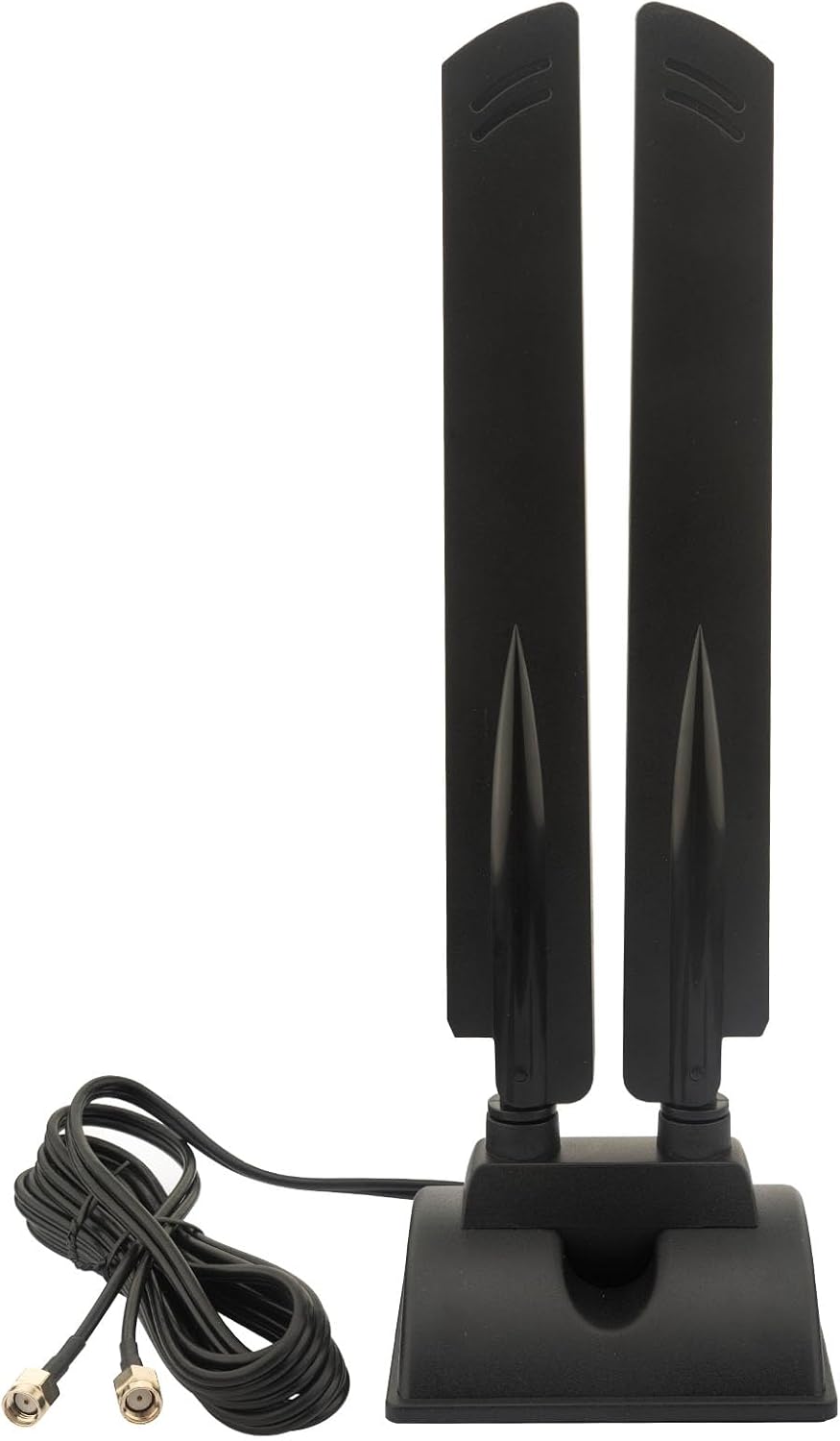Kaunosta 6E 6GHz 5GHz 2.4GHz WiFi Antenna Tri-Band RP-SMA WiFi Antenna Magnet Mount Base for PC Desktop Computer