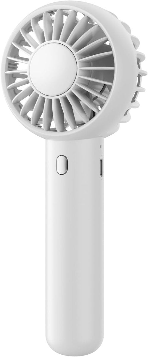 Gaiatop Mini Portable Fan - Powerful 3-Speed Handheld & Desktop Design | USB Rechargeable, Lightweight, White