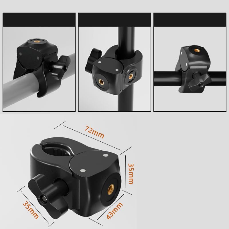 ThtRht 1/4''-20 Camera Clamp Mount with Threaded Connector Super Clamp Mount for Magic Arm Camera Tripod Pole