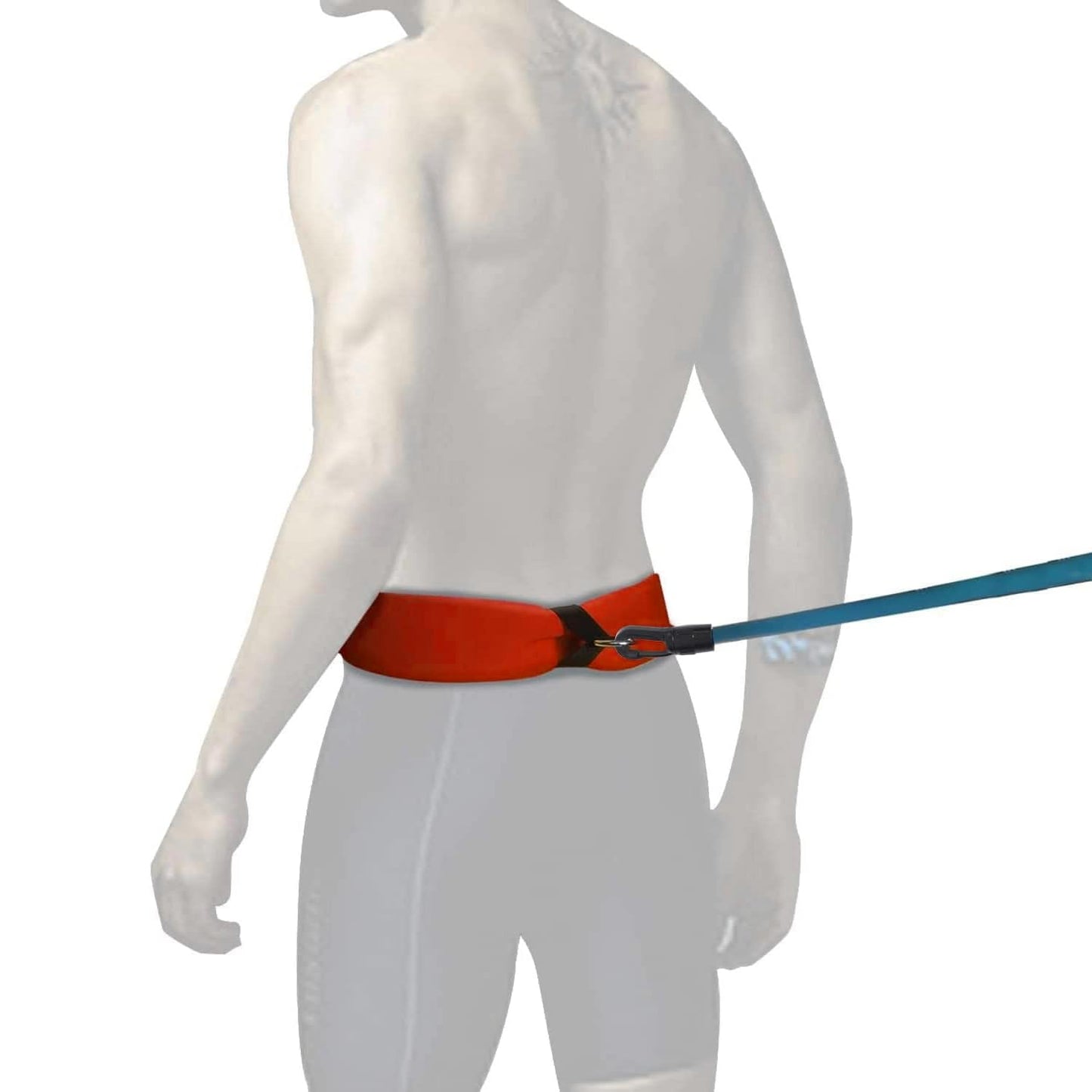 UCEDER Swim Belt Swim Training Belt with 2.2M Bungee Cord Adjustable Swim Tether for Swim in Place Swimming Pool Trainer Belt for Stationary Harness Aquatic Resistance Water Exercise (Red)