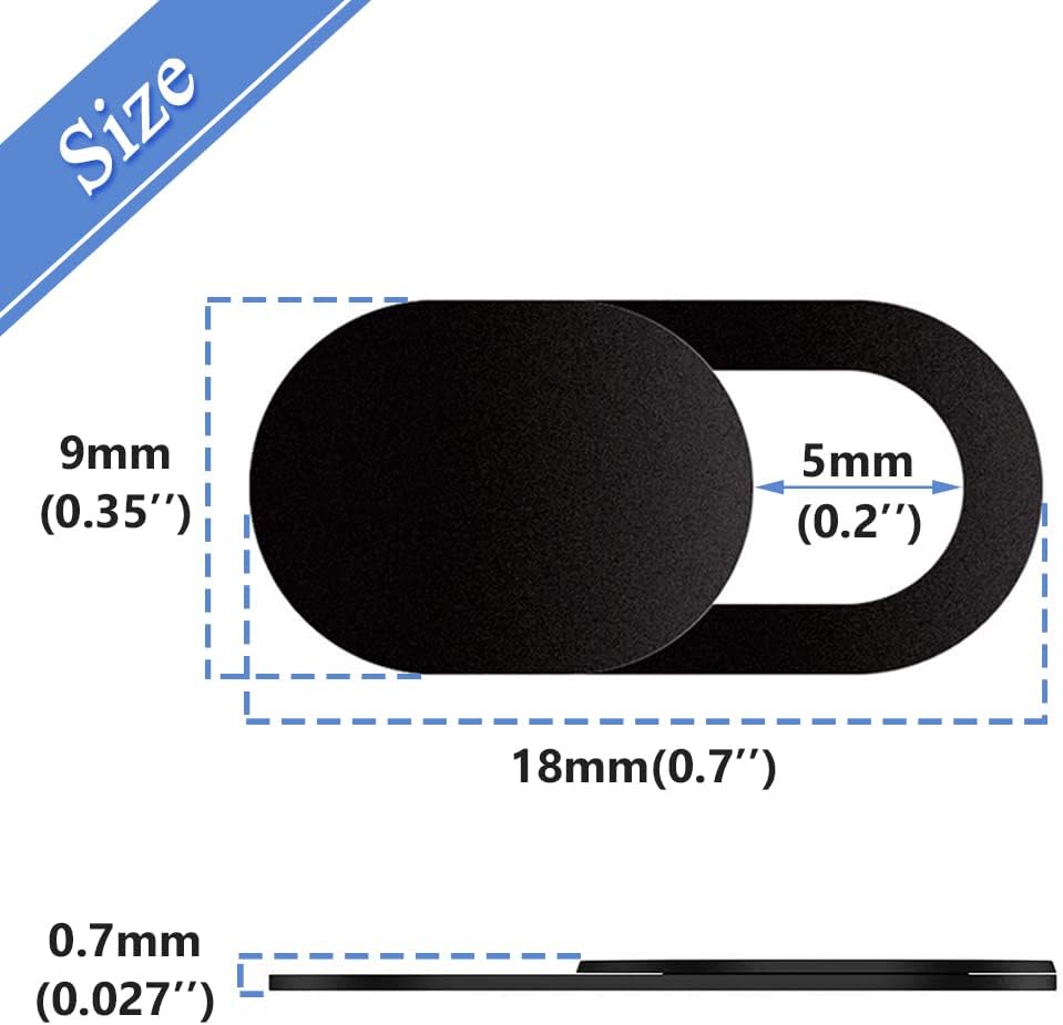 50 0.027-Inch Mesee Pieces Webcam Cover Slider, Ultra Thin Web Camera Protective Privacy Covering Slide Stickers