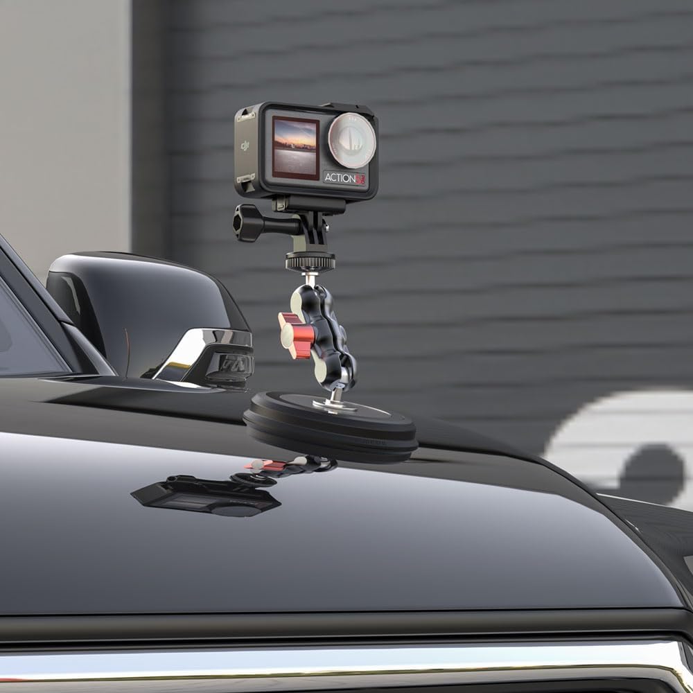 SKEZN 1/4" 2 13/12/11/10, 6/5 Pro/4, 360 X5/X4 Strong Magnetic Camera Mount, Car Outside Magnetic Camera Mount