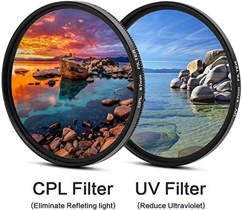Sedremm 62mm Filter(ND2-ND400),Macro Set(+1,+2,+4,+10),Lens Hood,3 1 Lens Filter Accessories Kit:UV CPL Adjustable ND
