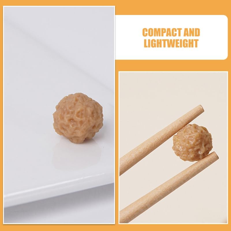(10Pcs) Alasum Realistic PVC Beef Meatball Model for Kitchen Decoration, Artificial Meatball Display Plaything