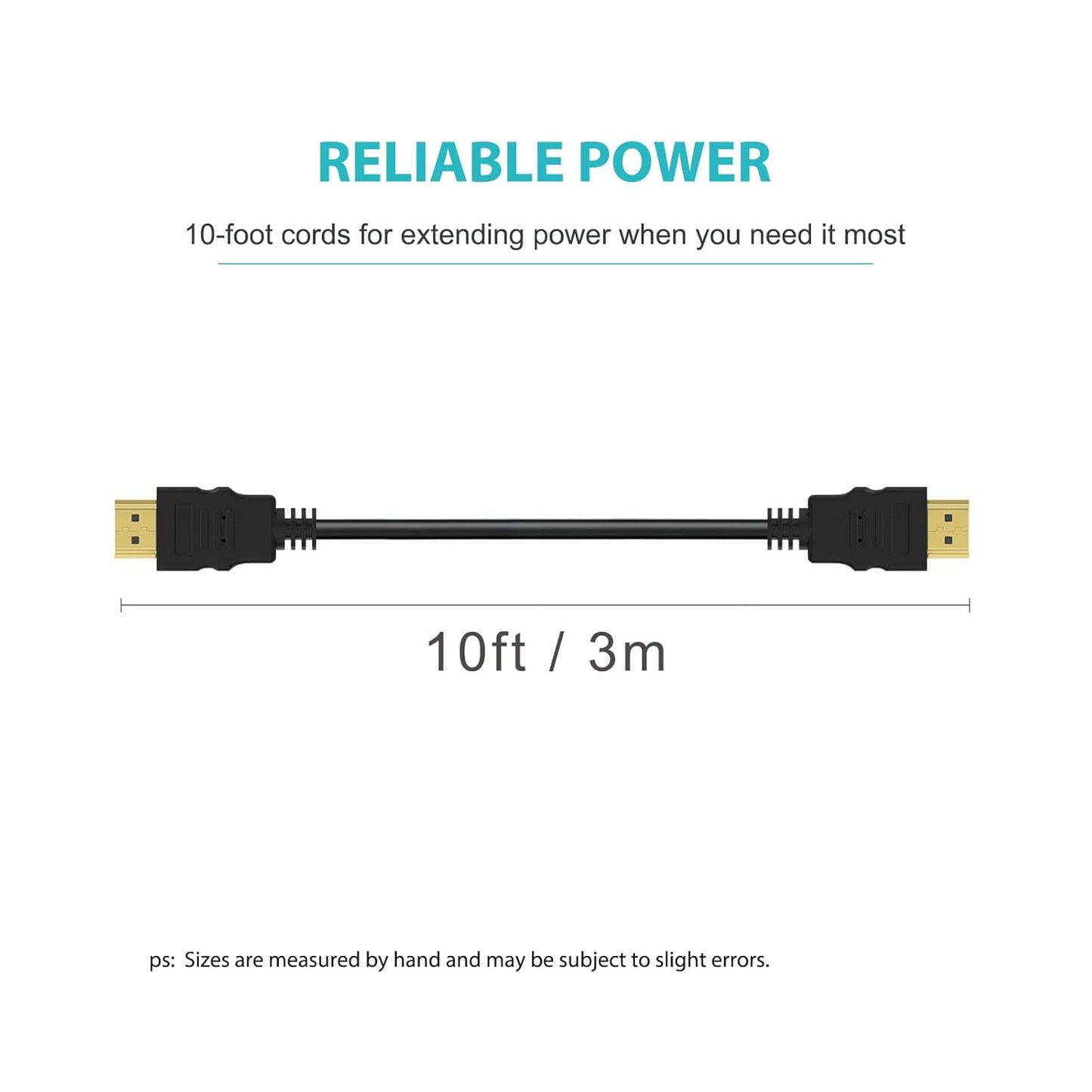 10Ft 8K 10K 4K PS5, PS4, High Speed HDMI Cable HDMI to HDMI Cord Fit for Samsung Smart TV, Sound bar, Sony Xbox One