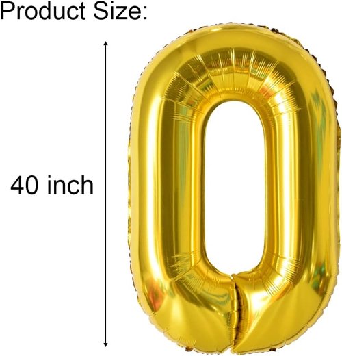 Happy Birthday Balloon Banner - 40-Inch Gold Foil Mylar Balloons for 18th Birthday Party Decorations