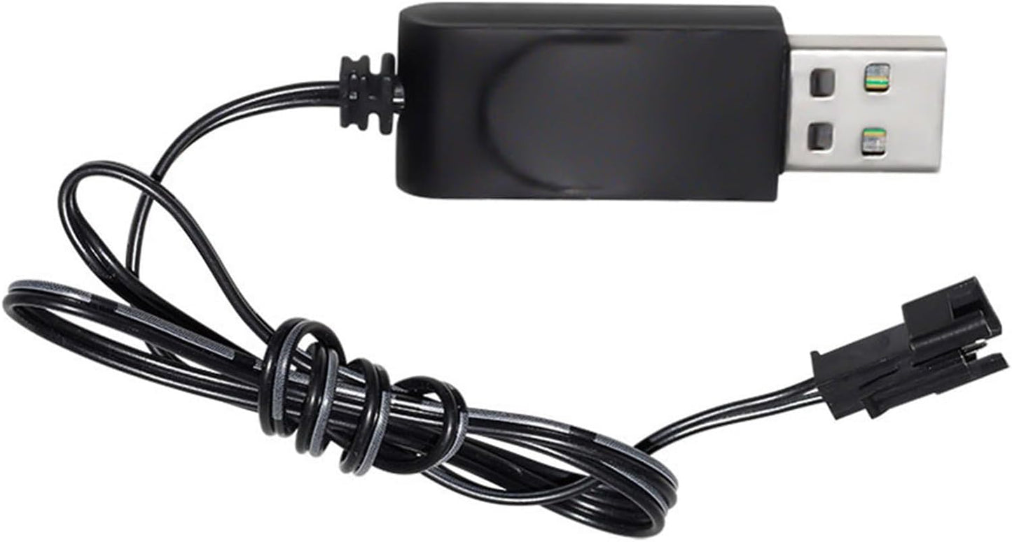 BAIMOQI SM-2P 3.7V 500mAh USB Charger Cable with Connector Plug Lithium Battery USB Charging Cable Output for Remote