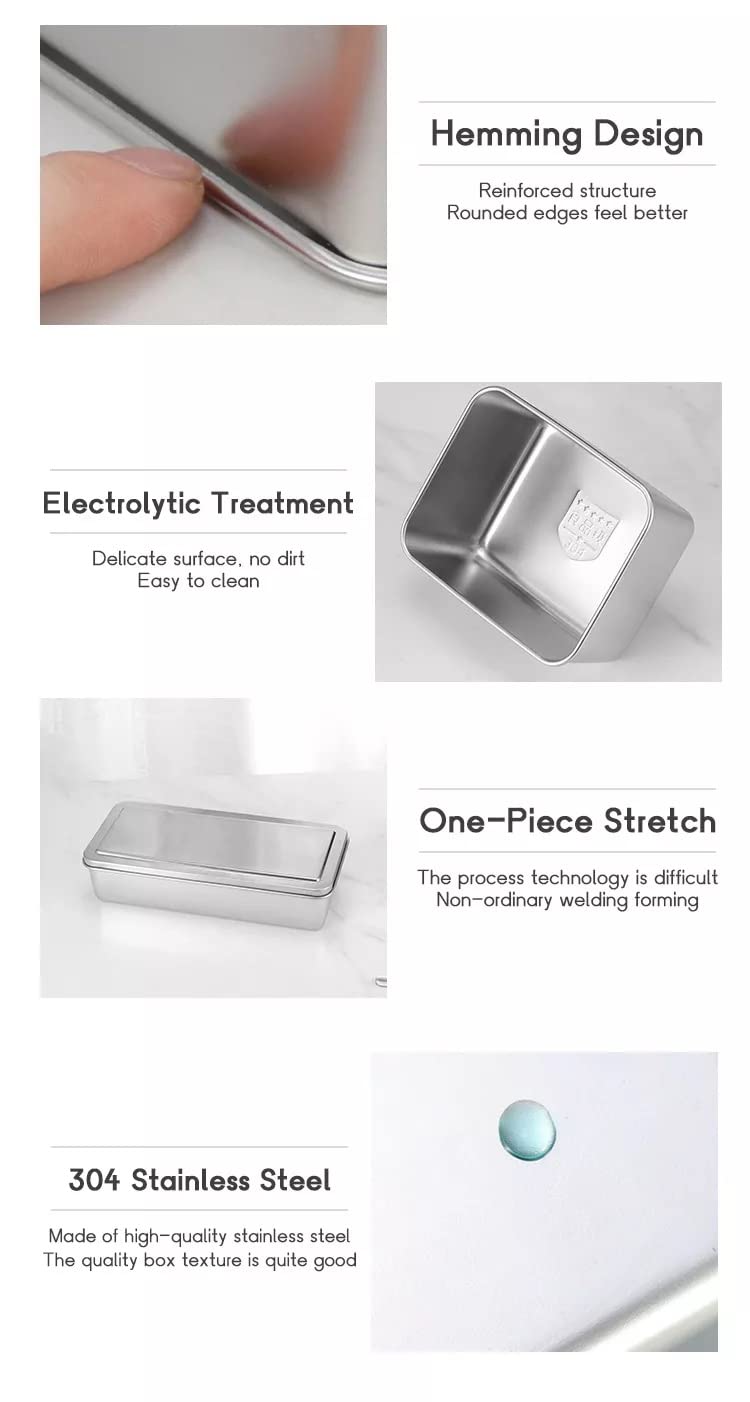 Xarra - Japanese Mini Container, Stainless Steel Yakumi Mise En Place Box, Multi Compartment Set For Food, Herbs, Seasoning and Spices (6 Compartment)