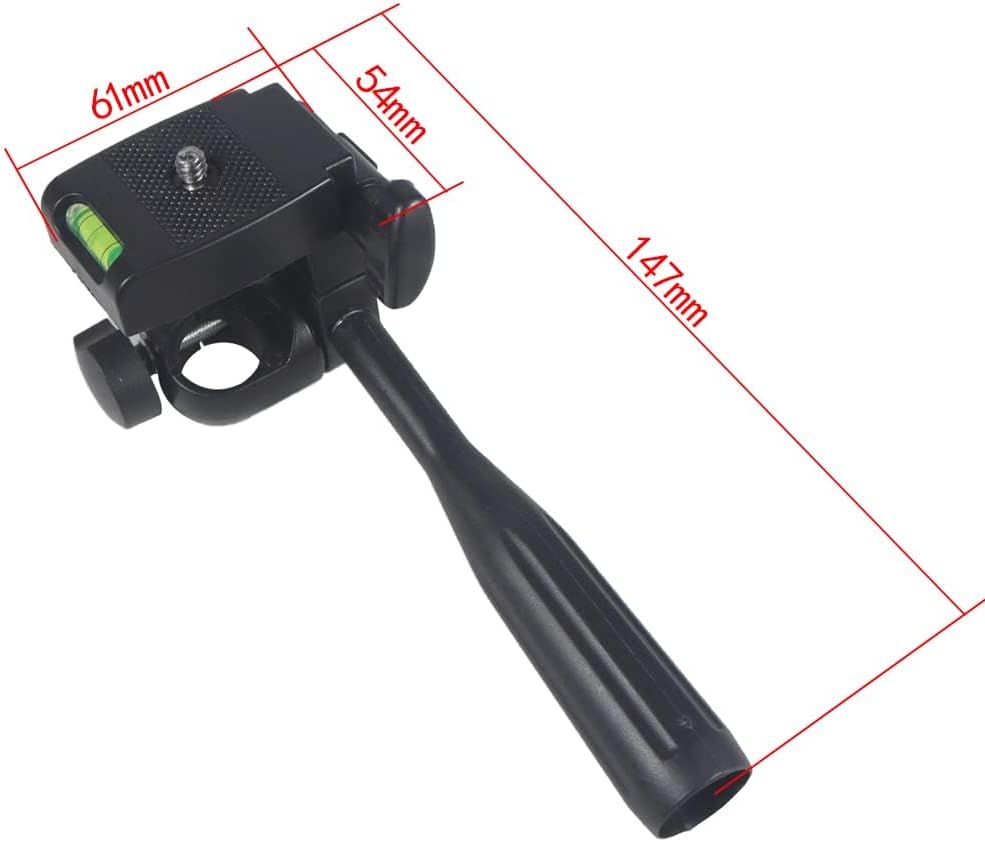 FEICHAO 1/4 (1/4" Three-Way Head Handle Screw Level Rotating Bracket for Tripod SLR Photography Accessories Thread)