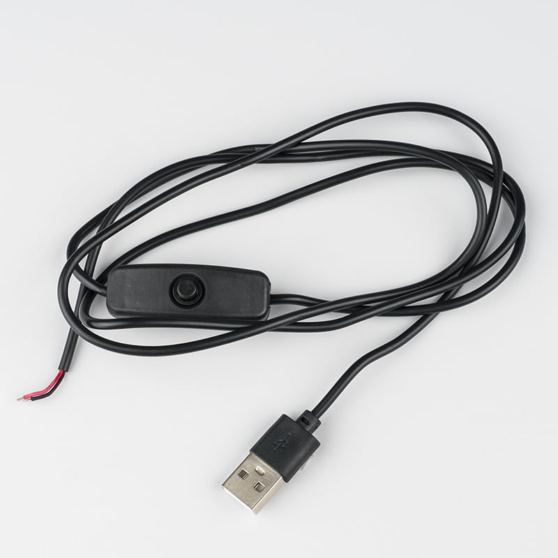 ThtRht 4 Pack 2 5V 12V USB Extension Cable with Switch On/Off Pin Wire Connector DIY Power Cord Toggle Rocker for LED