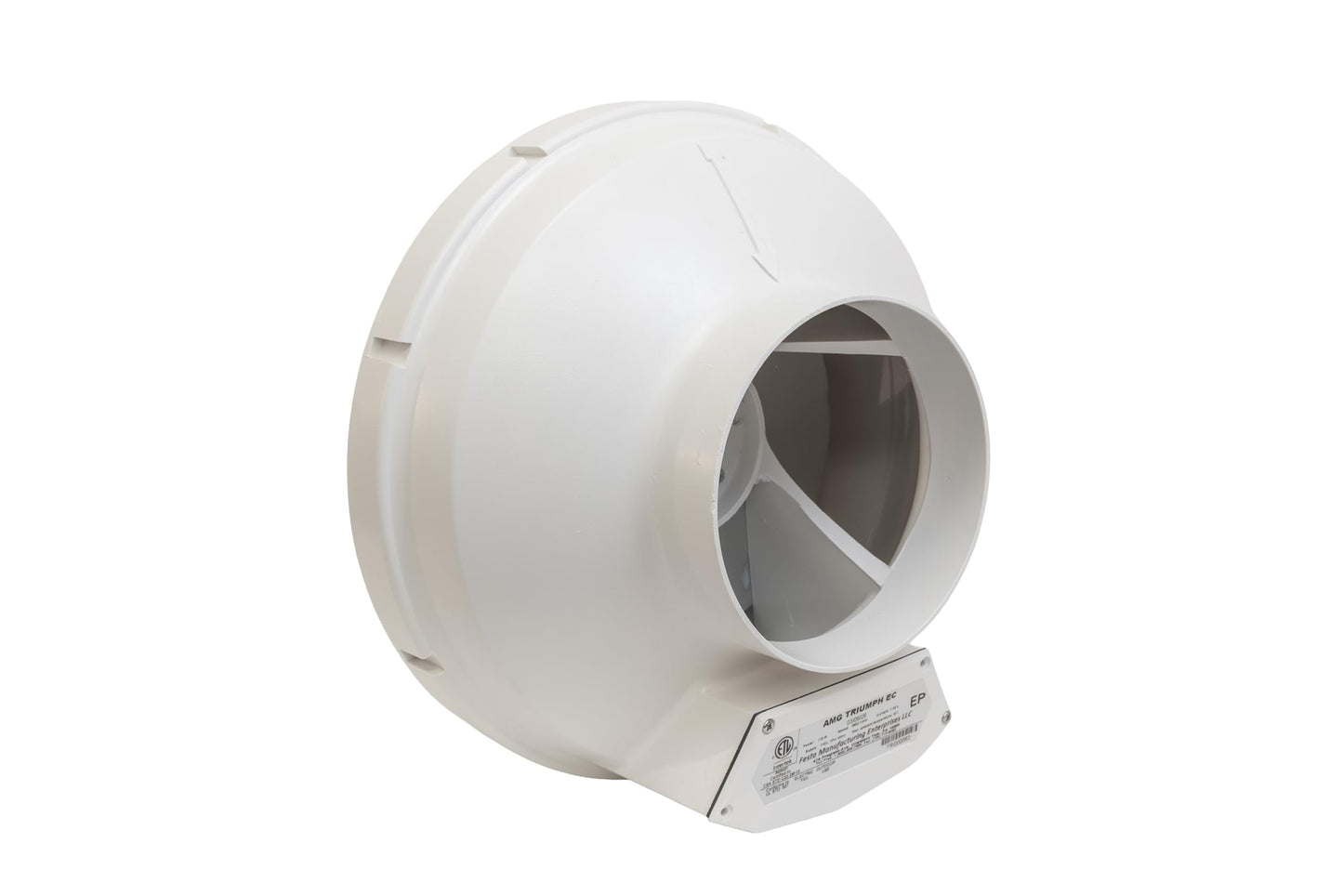 Festa AMG Triumph EC Radon Fan - Quiet and Energy Efficient Radon Mitigation Inline Fans - Electronically Commutated Motor- High Performance Inline 6" Duct Fan