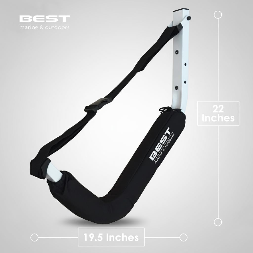 Best Marine and Outdoors Kayak Wall Rack, Heavy Duty 125 lb Capacity, Wall Mount Kayak Storage Rack for Garage, Canoe, SUP & Paddle Board, Indoor/Outdoor Steel Hangers with Foam Padding