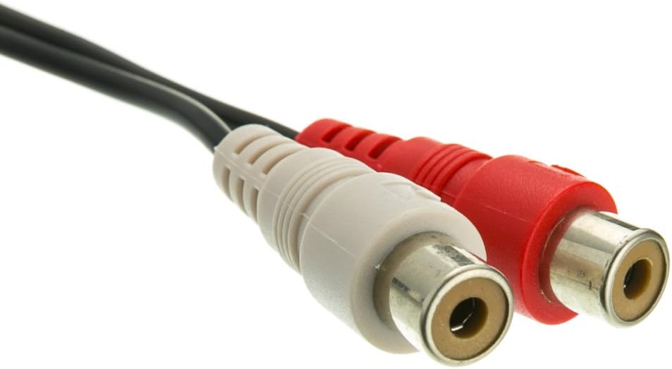 1/4 inch 1/4 6 inch CableWholesale Mono Phono to Dual RCA Adapter, Mono Male to Dual RCA Female