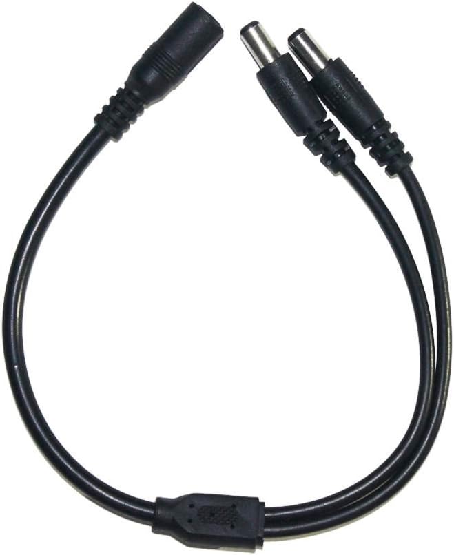 ESUMIC 1 2 DC Power Female to Male Splitter Adapter Cable for LED Strip Light