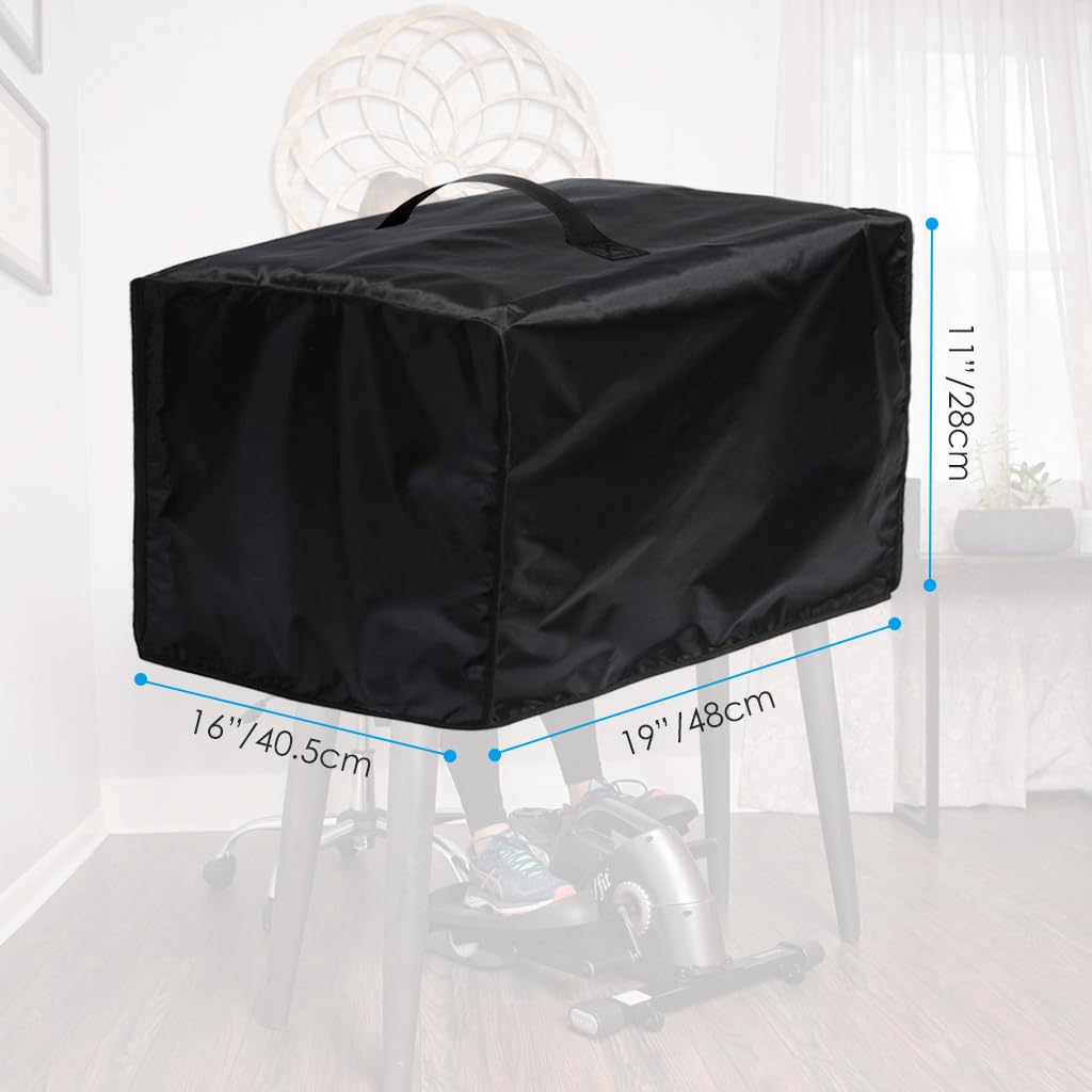 COOSOO Under Desk Elliptical Machine Cover Sitting Under Desk Elliptical Exerciser Cover Under Desk Exerciser Elliptical Trainer Protective Cover for Home Office Gym (1, 19" Lx16 Wx11 H)