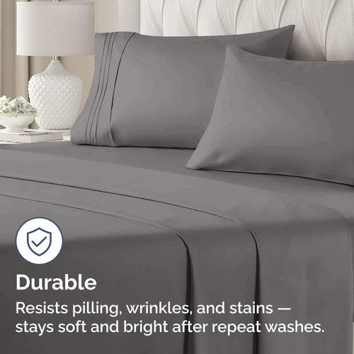 King Standard Pillow Cases - Soft Hotel Quality Covers | Comfy & Fade Resistant - Dark Grey, Set of 2