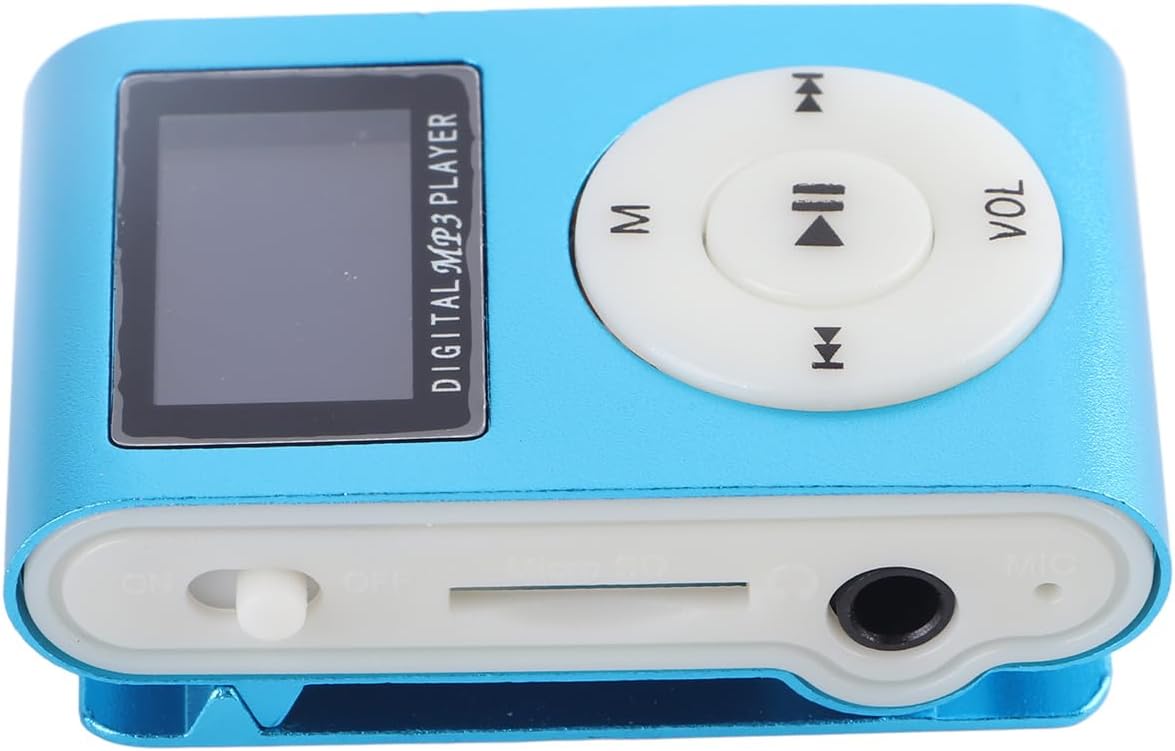 Asixxsix MP3 128M Player, Portable HiFi Lossless Sound Music Player with Earphone and Song Card, Lavalier Design, Plug
