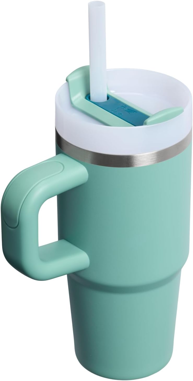 STANLEY Quencher H2.0 Tumbler - 14 oz Insulated Stainless Steel Cup with Handle & Straw | BPA-Free | Spring Green