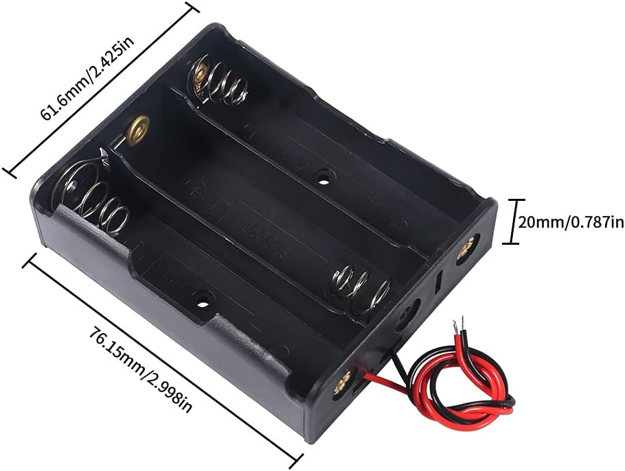 DORHEA 12PCS 18650 18650 3.7V, 1/2/3/4 3.7V 1/2/3/4 18650 Battery Holder Bundle with Wire Battery Holder Case x Series