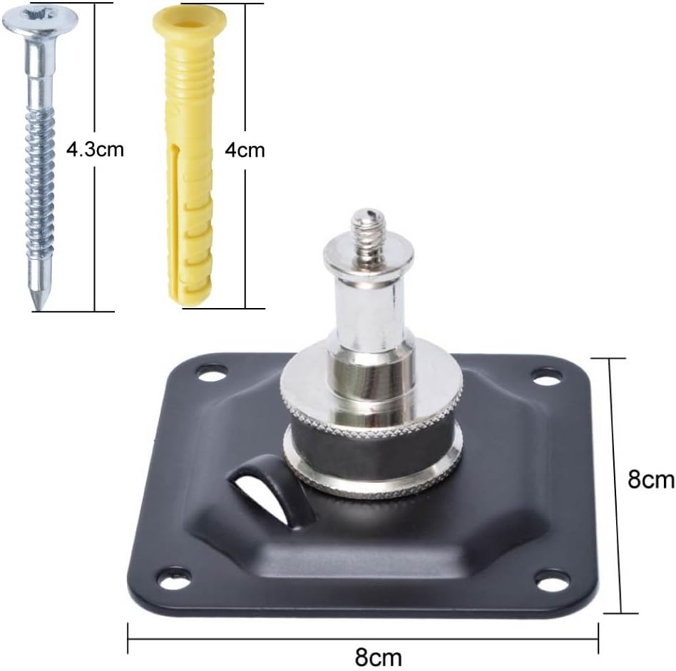 fotoconic 5/8" 1/4" 4X 4X Wall Ceiling Mount Light Stand Stud with Thread, Screw and Expansion Anchor Tube
