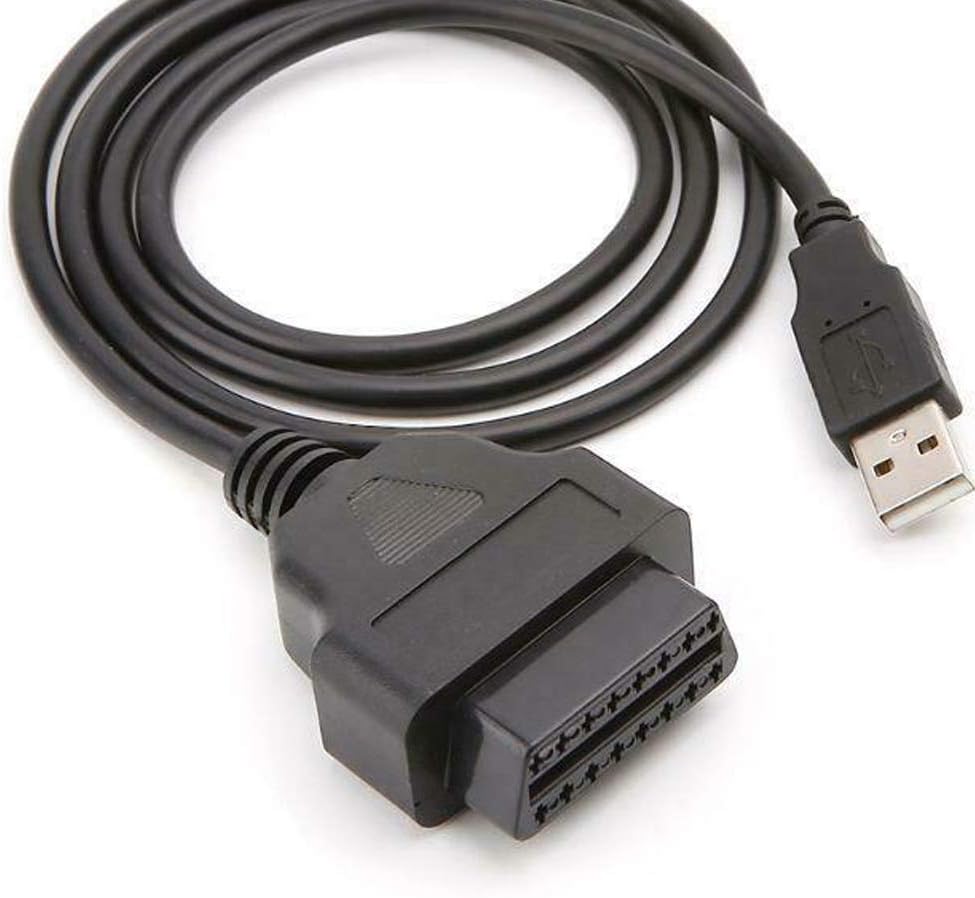 WSDMAVIS 1 16 OBD2 Pcs Pins Extension Cable to USB Female Port Charging Adapter Cables Connector for Car Extension Cord