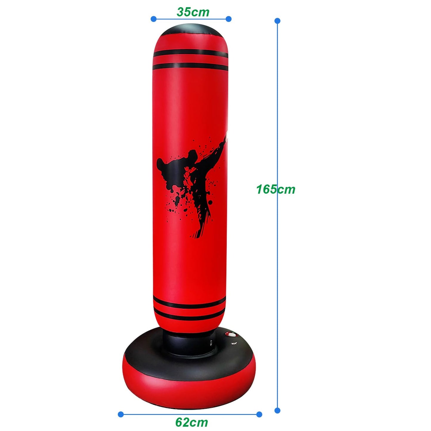 63 Inch Punching Bag Kid, Free Standing Boxing Bag for Kids,Inflatable Dummy, Inflatable Punching Bag, De-Stress Boxing Bag for Kids.