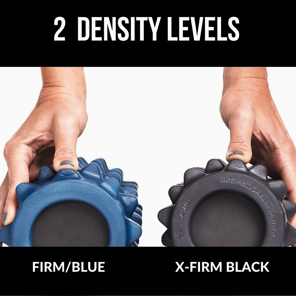 RumbleRoller Extra Firm Foam Roller Deep Tissue Massage Roller for Muscle Recovery (12 Inches Compact)