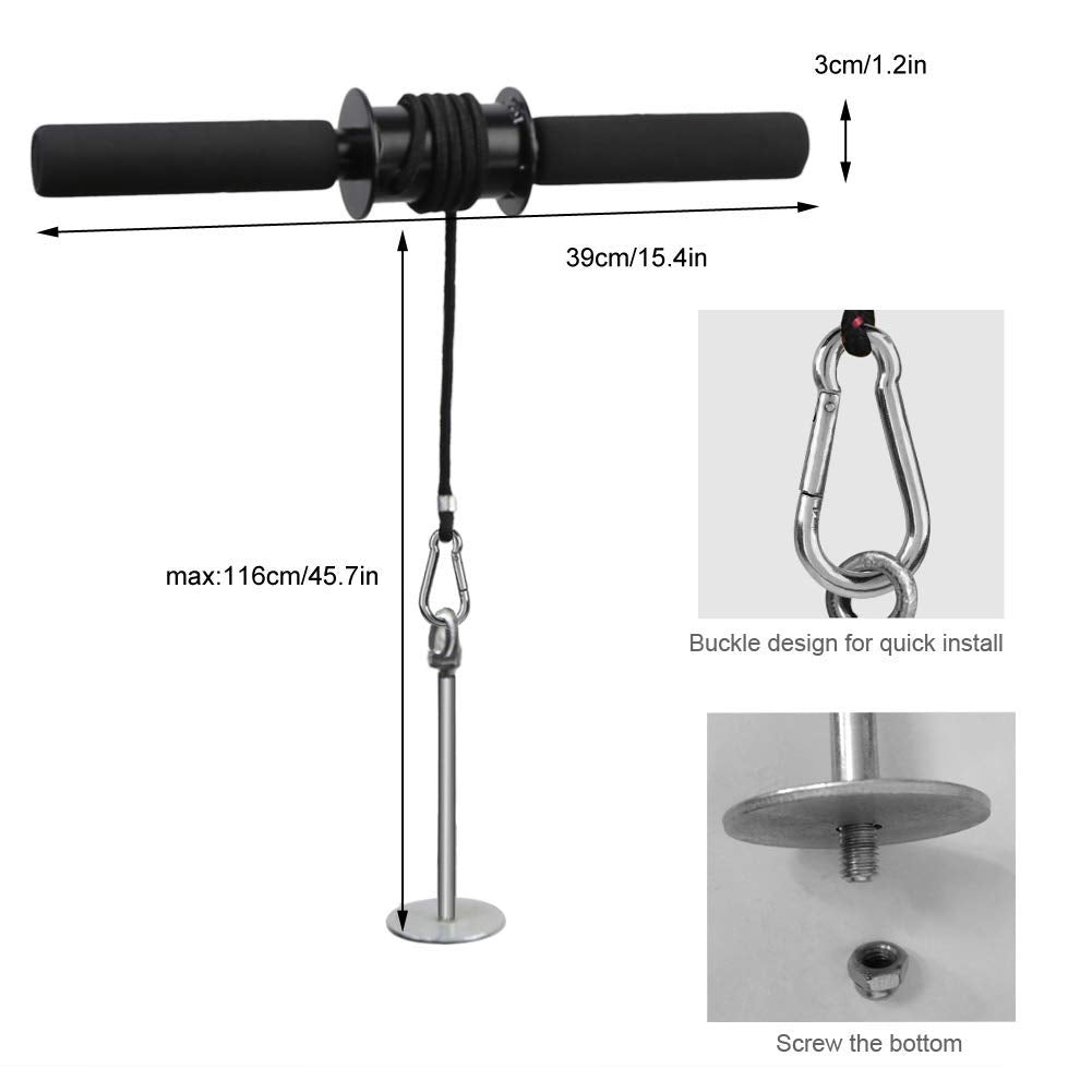 PELLOR Forearm Exerciser, Fitness Wrist Exerciser& Forearm Roller, Arm Strength Trainer Fitness Equipment Forearm Roller Weight with Anti-Slip Handle Forearm Strengthener