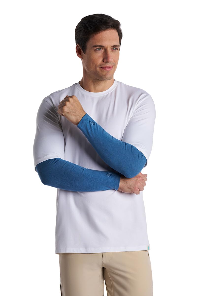 Coolibar Men's Sun Sleeves - UPF 50+ Sun Protection - Navagio in Blue Dusk
