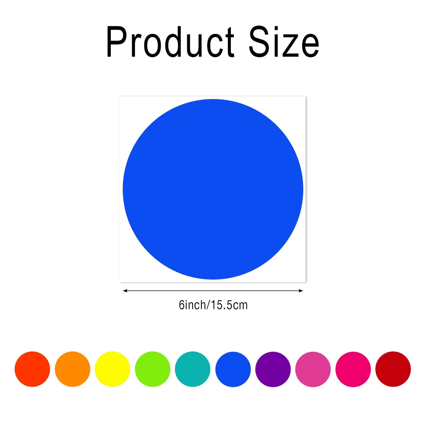 40 Pieces Dry Erase Circle Dots, 6 Inches Multicolor Vinyl Line Up Spots Self Adhesive Classroom Floor Stickers for Preschool Kindergarten Elementary Teachers