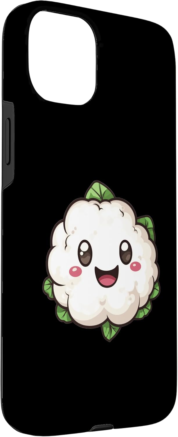 Cauliflower Brassica Oleracea Vegetable Designs 15 Cauliflower In Funny Kawaii Style Case for iPhone Plus