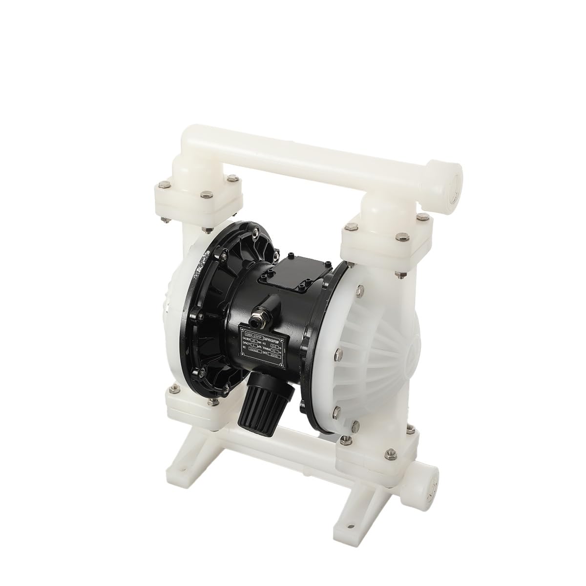 Cozyel Pneumatic double diaphragm pump, 1-1/2 inch inlet & outlet DN40, polypropylene body, 35GPM and Max 120pSI, chemical pump bleaching oil transfer