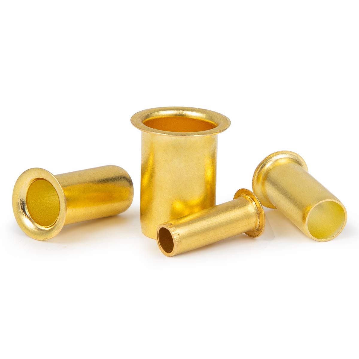 Breezliy 160pcs Tube OD(1/4" 5/16'' 3/8" 1/2") Brass Compression Insert,Brass Compression Fitting Assortment Kit, Insert Tube Support Compression Sleeve Fitting
