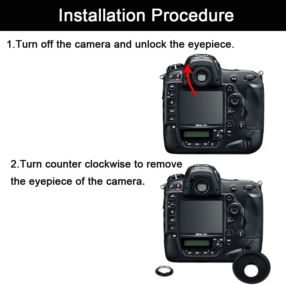 FANZR DK-19 D810 D810A D800 D800E D700 F6 D5 (2 Pack) Eyecup Eyepiece Viewfinder for Nikon Camera