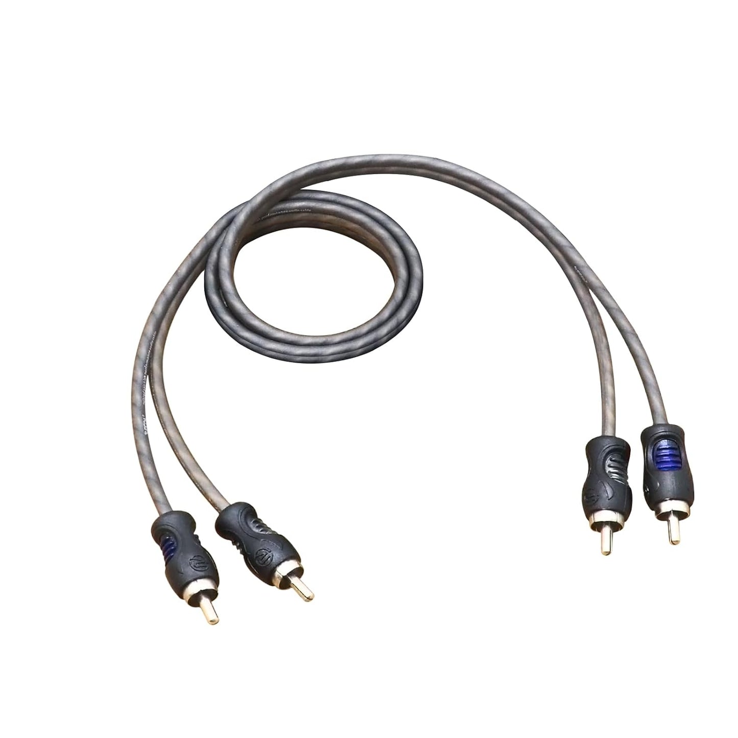 RCI21 100% 1ft 2-Channel RECOIL Oxygen Free Copper RCA Audio Cable, Twisted Pair with Noise Reduction