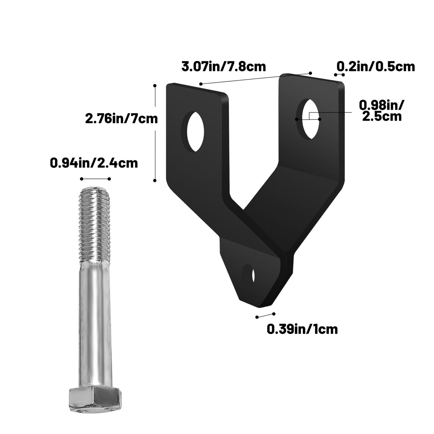 LHERUT Power Rack Shackle Band Attachment Custom Pulley System Accessories,Squat Rack Crossmember Shankle Bolts DIY Cage Add on LAT Pull Down Bar Tool for Grm (1‘’ Holes)