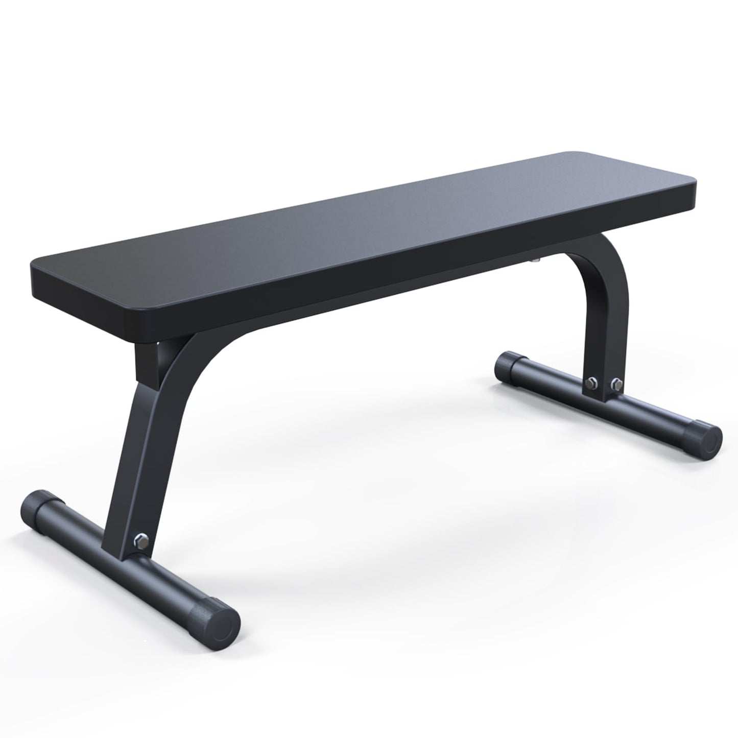 Flat Weight Bench for Home Gym, Commercial Quality, Strength Training, Stable Assembly, Black