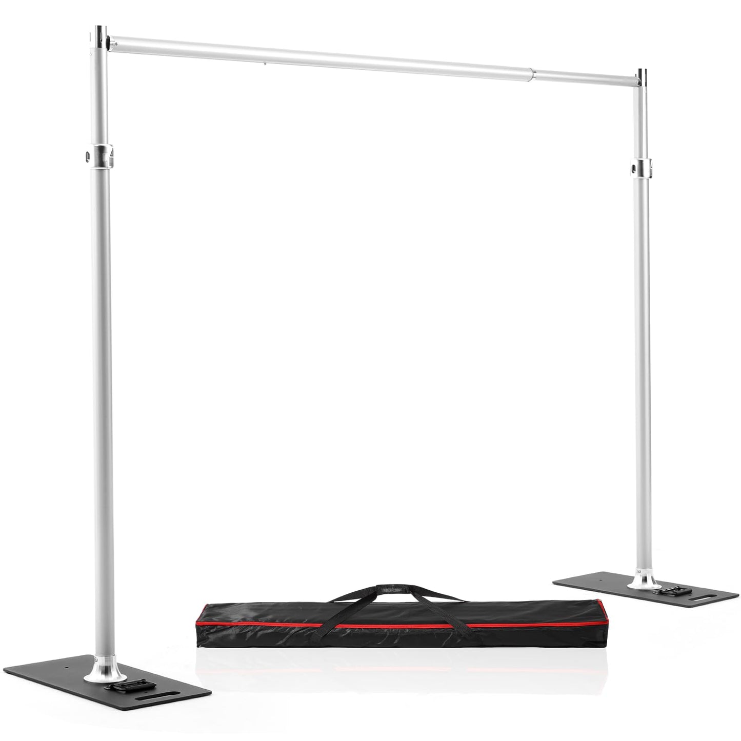 Pipe and Drape Backdrop Stand 9.2x9.2ft, Adjustable Heavy Duty Photo Background Frame with Metal Base & Carry Bag, Professional Event Backdrop System for Wedding, Trade Show, Parties, Photography