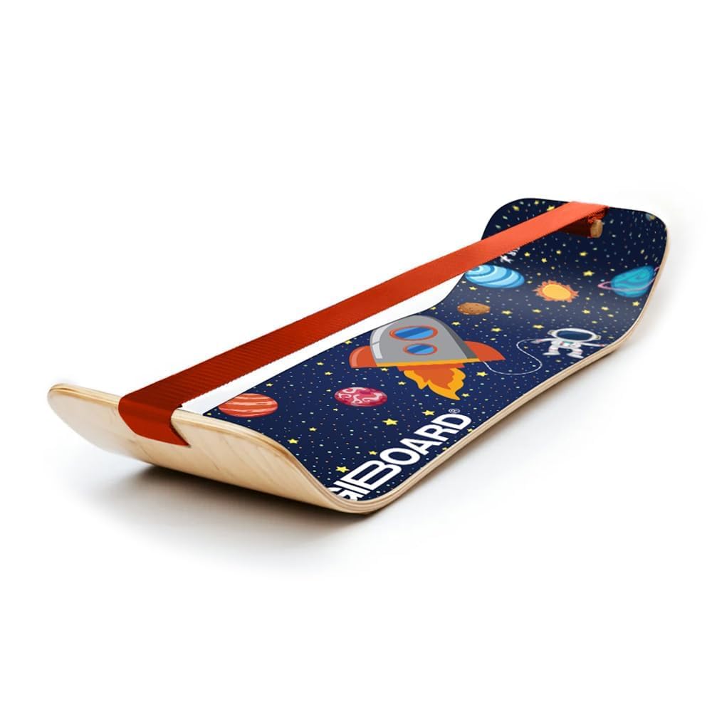 GIBBON SlackBoard - GiBoard Balance Board Kids & Adults - Slackline Balance Trainer - Slack Board Core Workout Equipment Home Gym Training - Standing Desk Exercise - Yoga, Agility, Pilates & More
