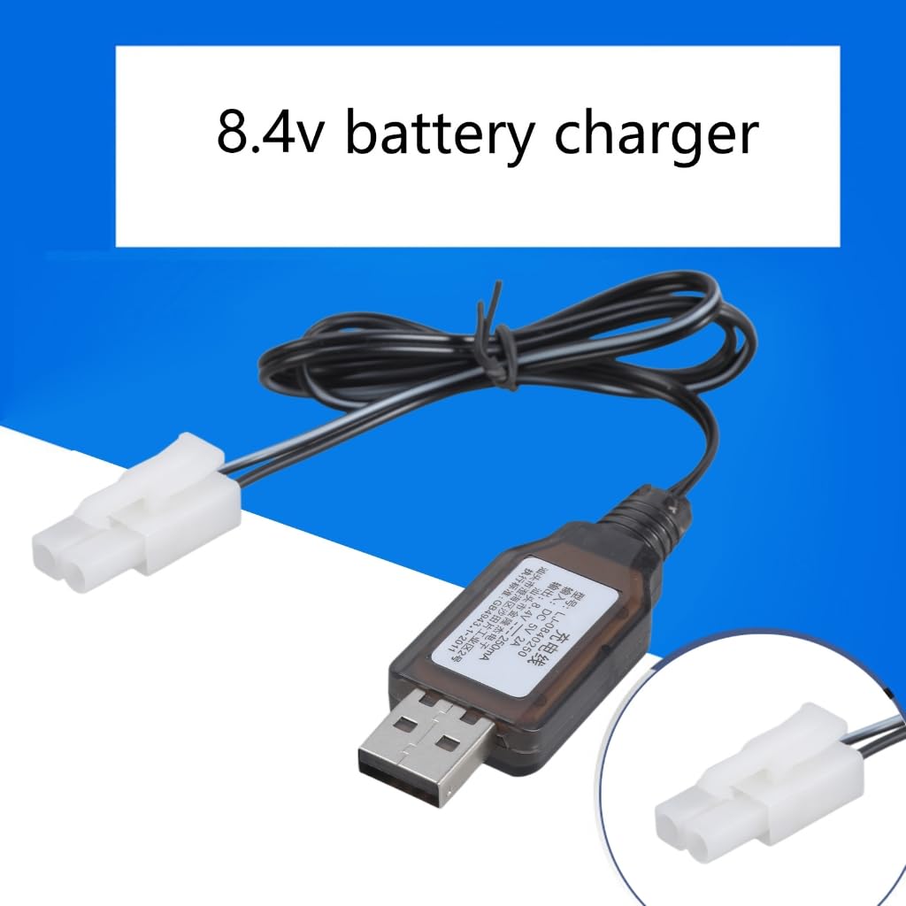 generic 8.4V USB Charging Cable Featuring LED Indicators for Remotes Control Car Batteries Overcharge Overheats
