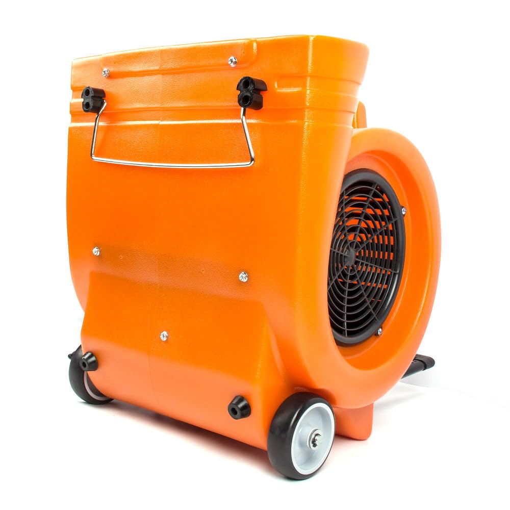 SUNMAX RT900A 3-Speed Air Mover 1.3HP 5000 CFM Powerful Floor Blower Carpet Dryers Janitoral Floor Dryer with Telescopic Handle, Wheels